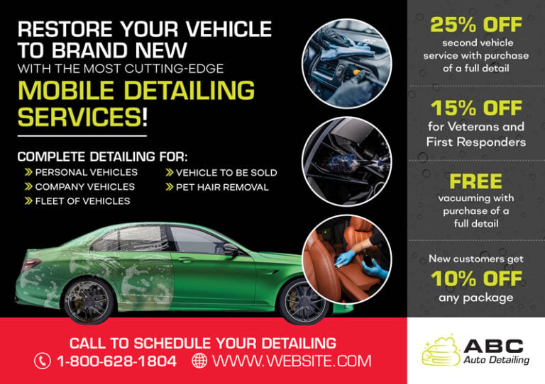 Mobile Auto Detailing Promotional Mailer