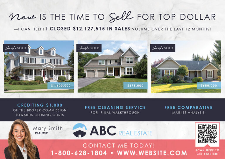 Modern Real Estate Agent Postcard