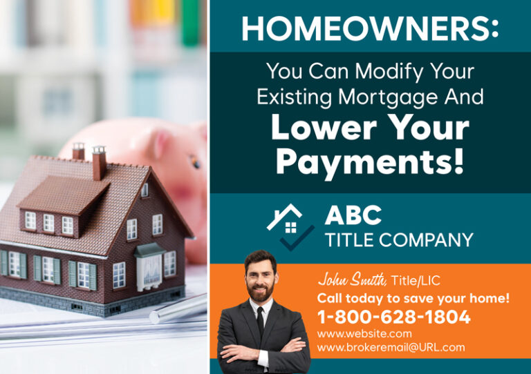 Mortgage Loan Modification Postcard