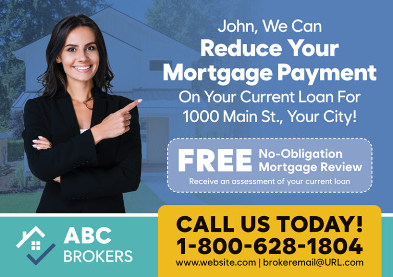 Mortgage Refinance Postcard