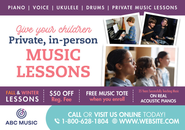 Music Lesson Flyer Template