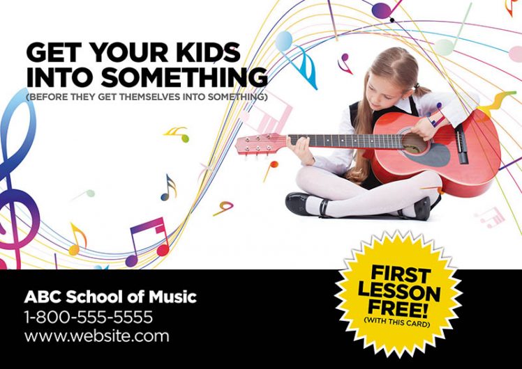 10 Brilliant Music School Direct Mail Postcard Advertising Examples