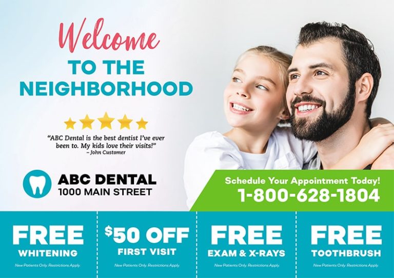 New Family In Town Dental Postcard