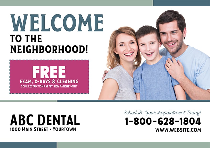 New Mover Dental Postcards