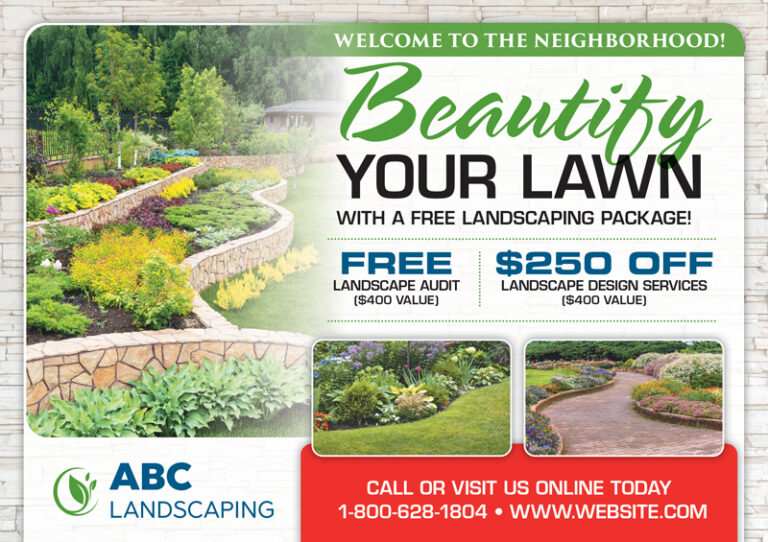 New Mover Landscaping Postcard