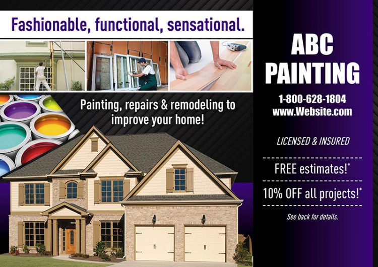 7 brilliant painting company direct mail postcard contractor advertising ideas
