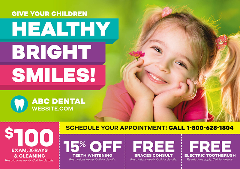Pediatric Dental Postcard Sample