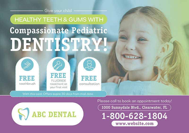 Pediatric Dentistry Postcard Idea