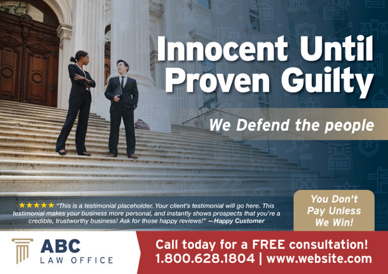 Personal Injury Lawyer Marketing Postcard