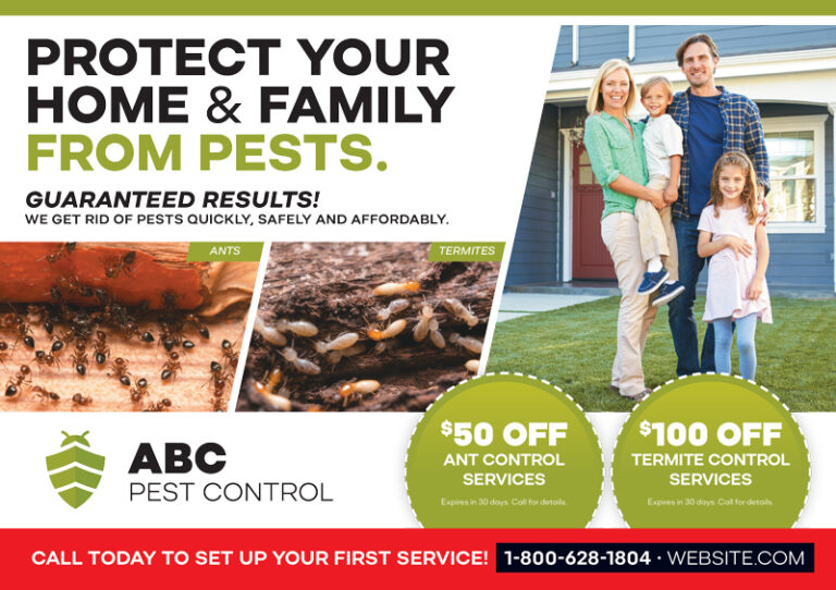 Pest Control Postcard with Coupon