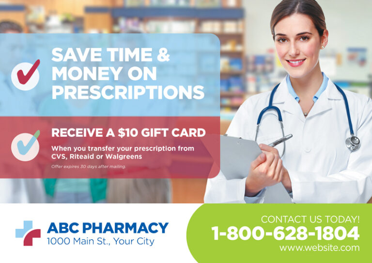 Pharmacy Postcard Design