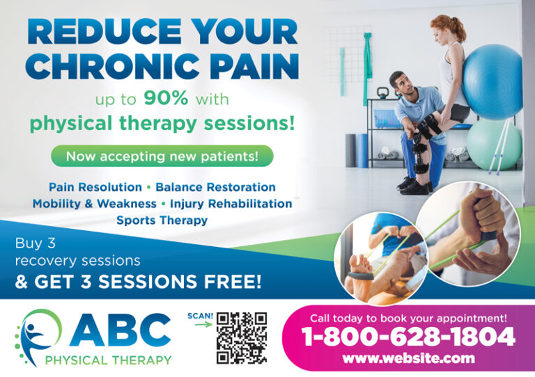 Physical Therapist Marketing Postcard Design