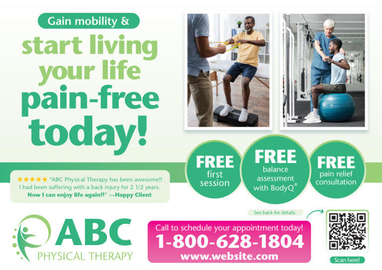 Physical Therapy Marketing Postcard Design