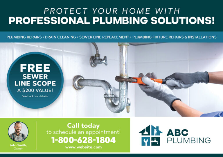 Plumber Marketing Postcard Sample