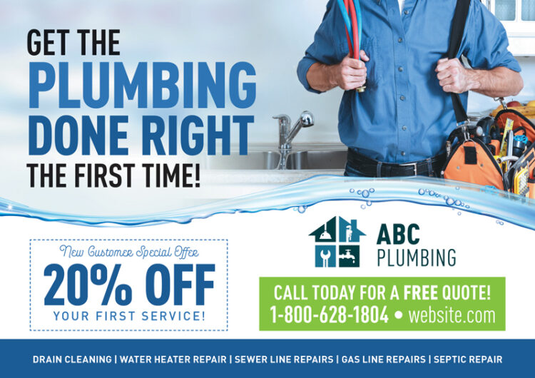 5 Brilliant Plumber Direct Mail Postcard Advertising Examples