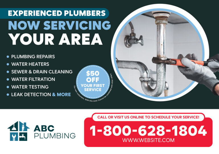 Plumbing Company Postcard Design
