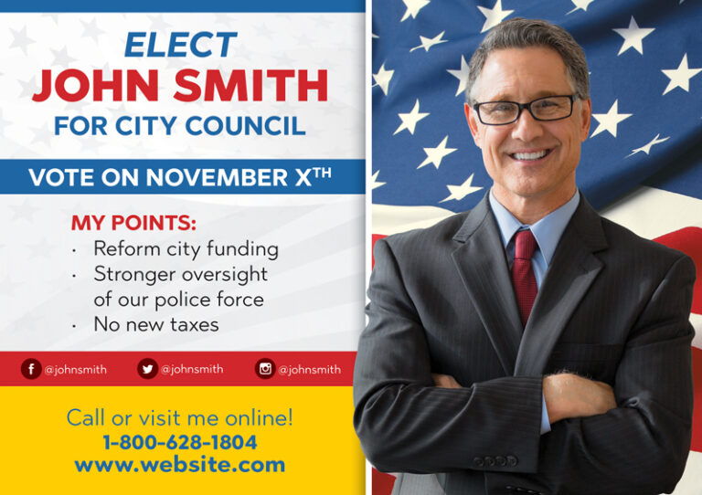 Politician Postcard Example