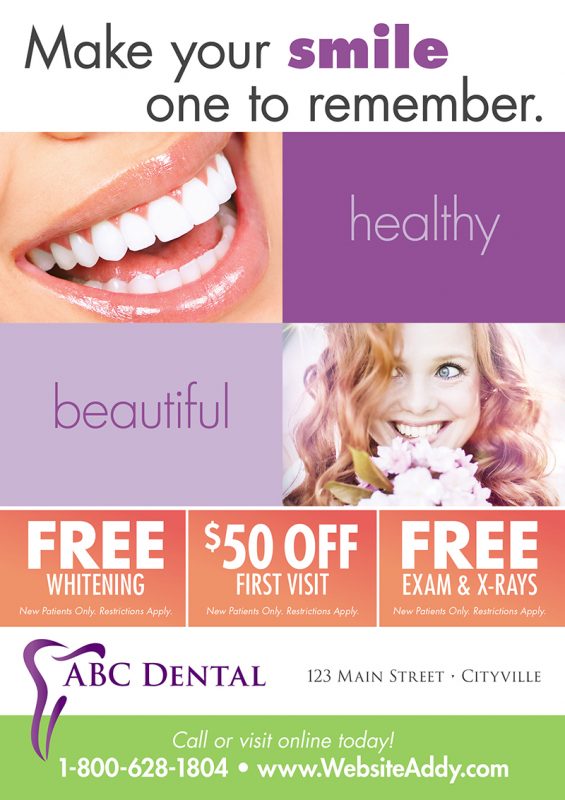 Postcard For Cosmetic Dental Mailing Lists