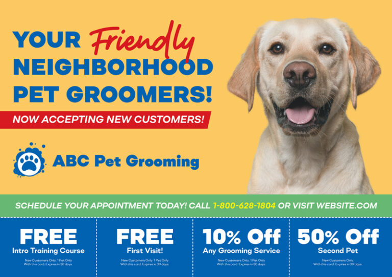 Postcard for Increasing Grooming Business