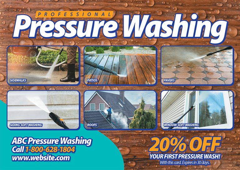 Pressure Washing Postcard Example