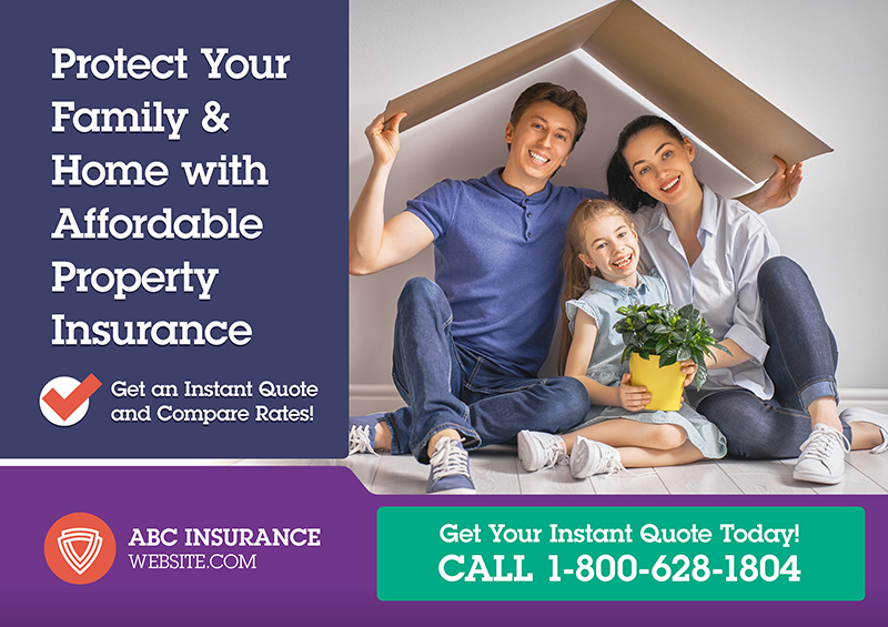 Property Insurance Direct Mail Postcard