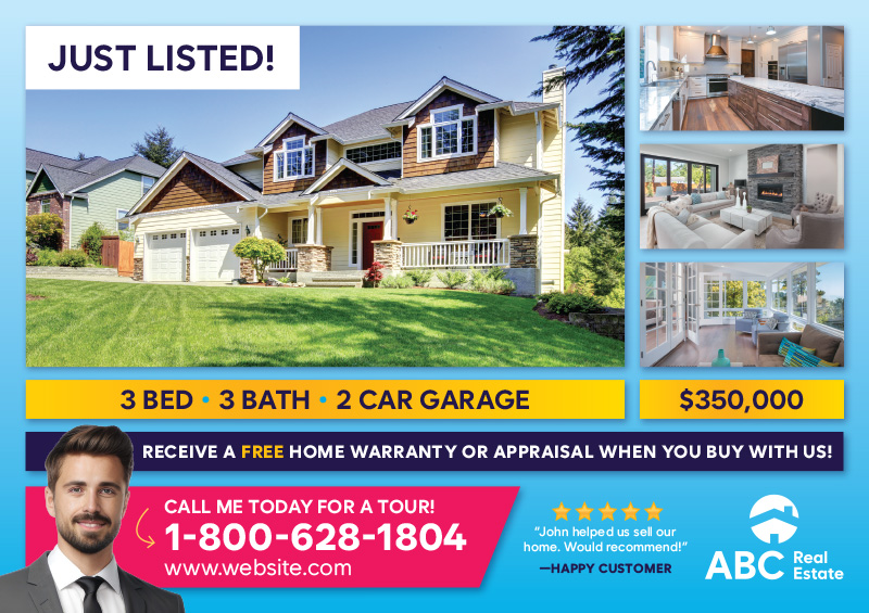 Just Listed Postcard Ideas