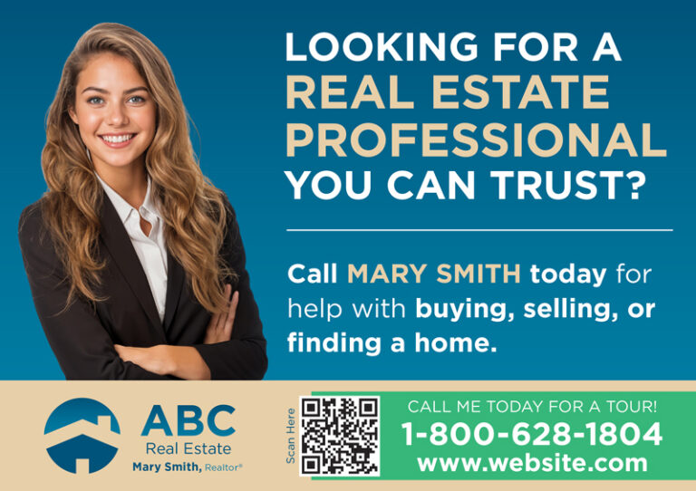 Real Estate Agent Introduction Postcard