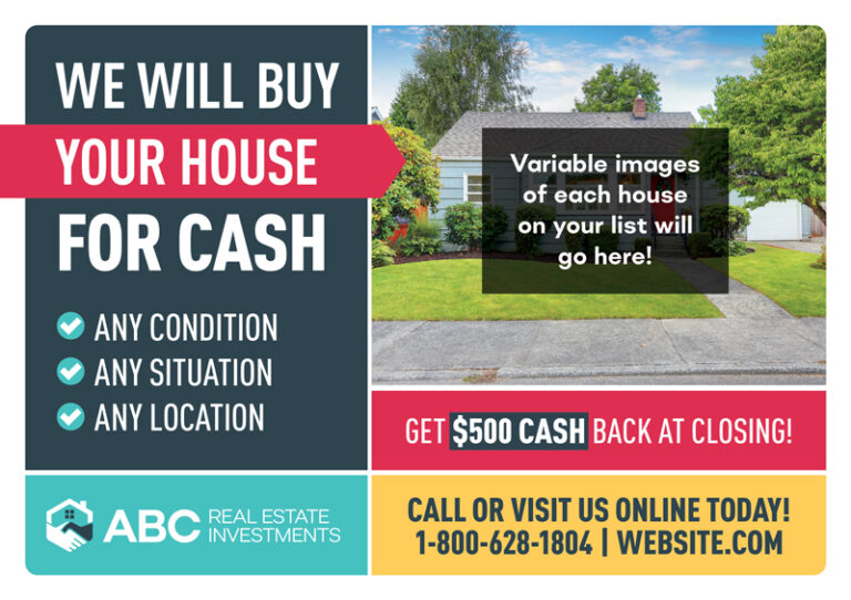 Real Estate Investment Variable Home Image Postcard Template