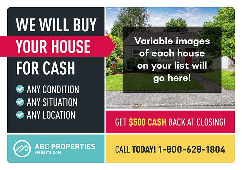 Real Estate Investment Variable Home Image Postcard Template