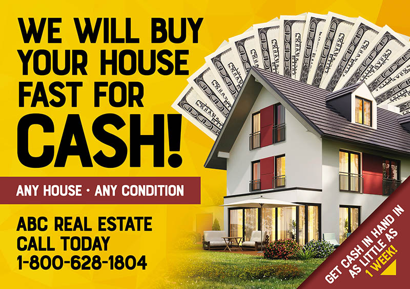 We Buy Houses Cash Postcards