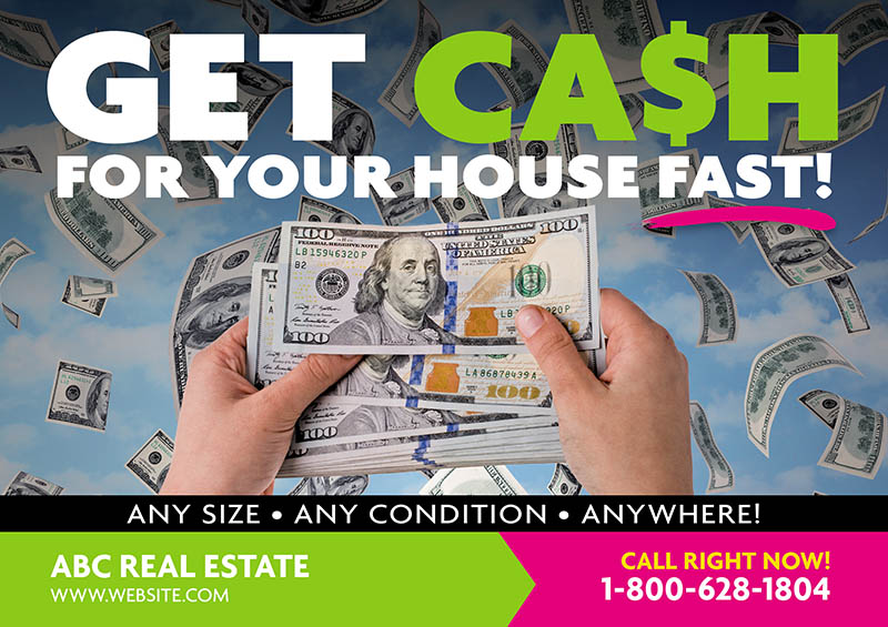 We Buy Houses Cash Postcards