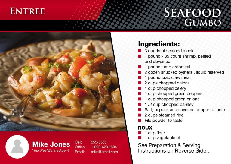 Real Estate Marketing Recipe Cards
