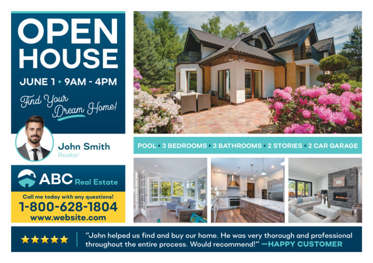 Real Estate Open House Postcards