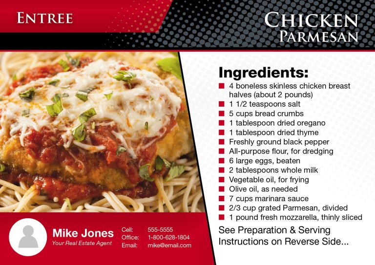 Real Estate Postcard Recipe Sample