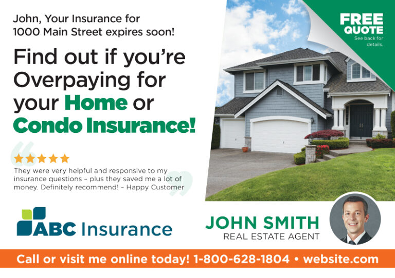 Realtor Home Insurance Postcard