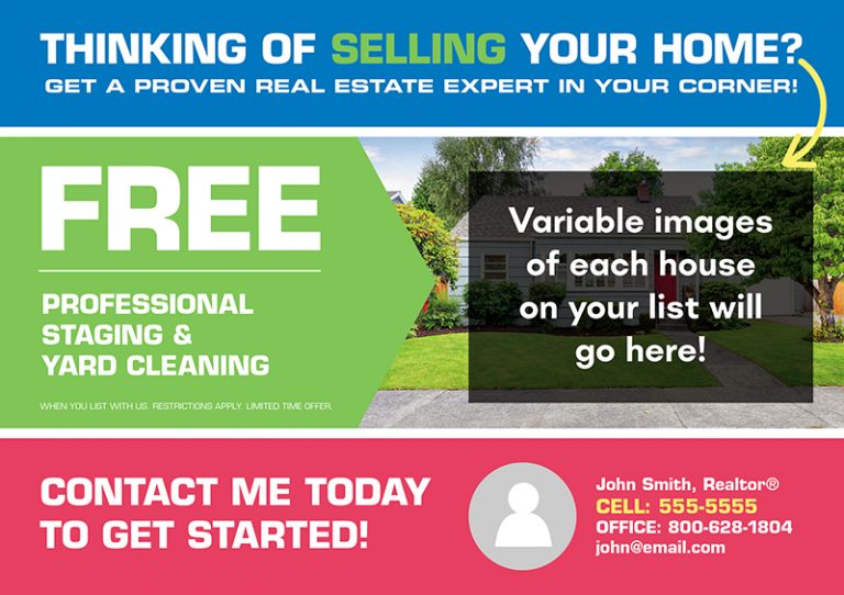 Realtor Variable Home Image Postcard