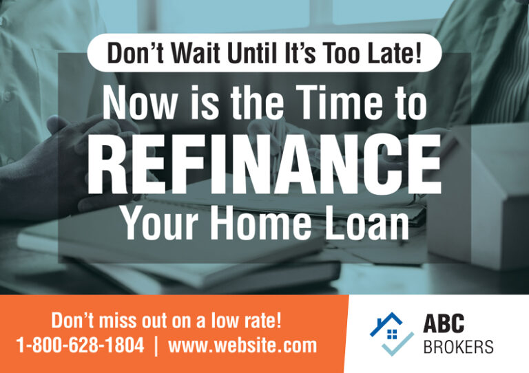 Refinance Home Loan Postcard