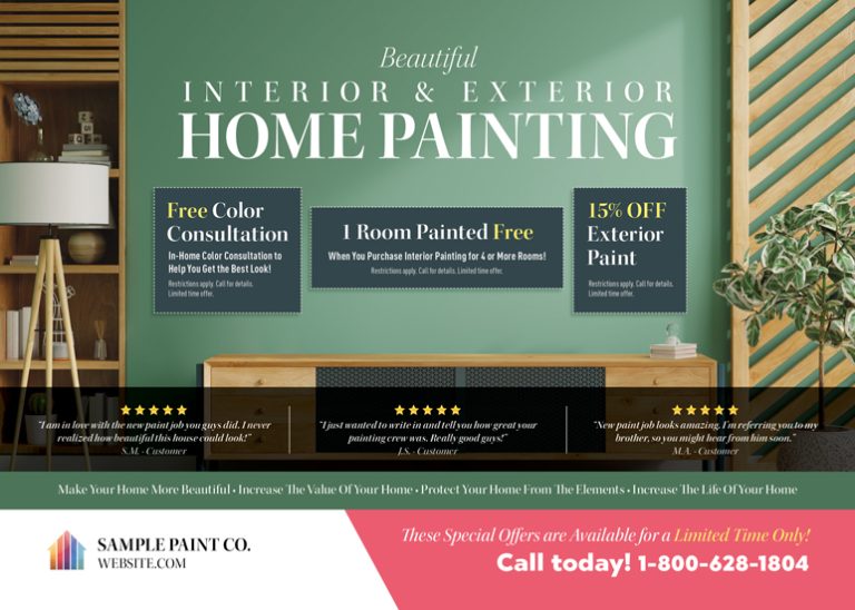 Residential Painter Advertising Postcard