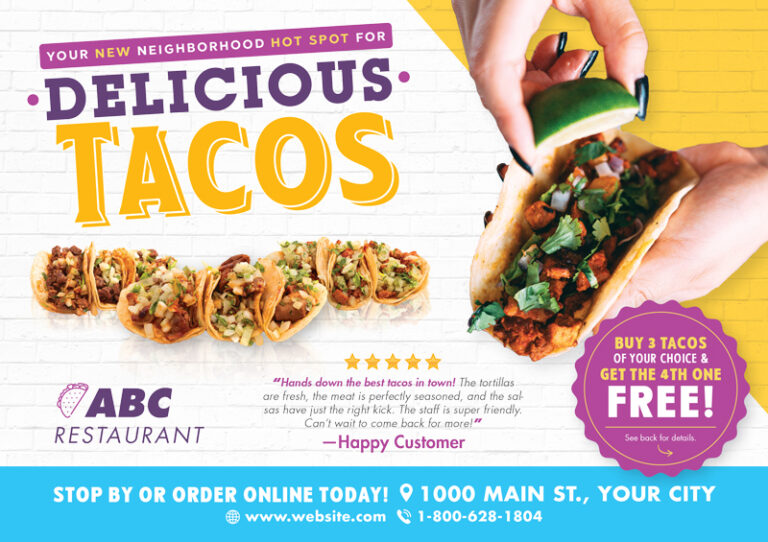 Restaurant Advertising Post Card