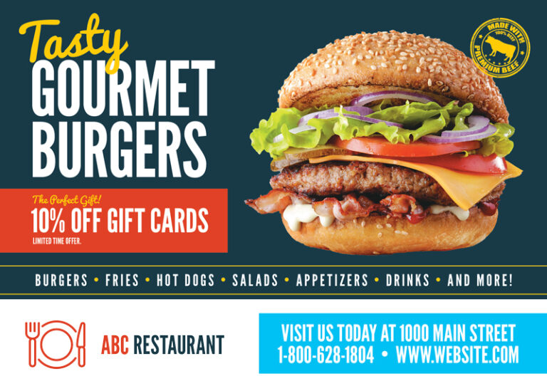Restaurant Gift Card Postcard