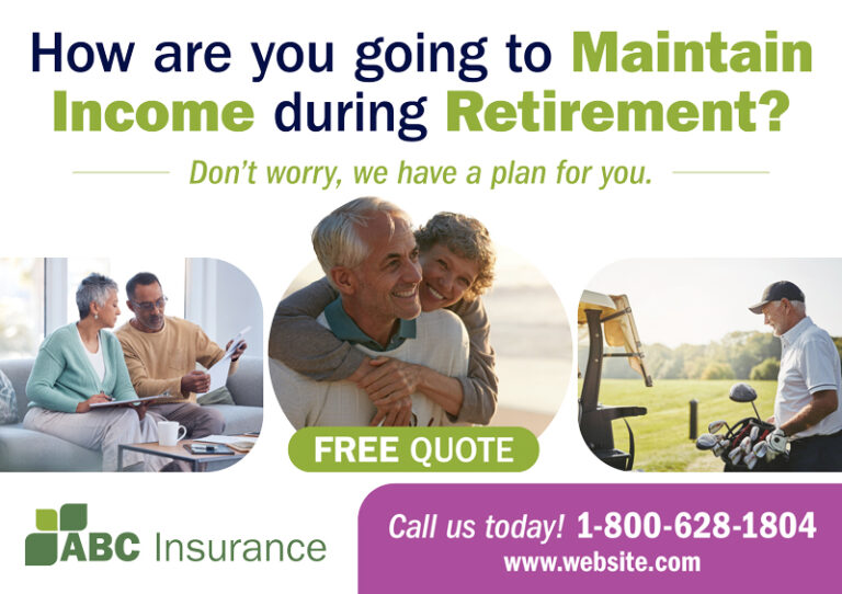 Retirement Planning Postcard Design