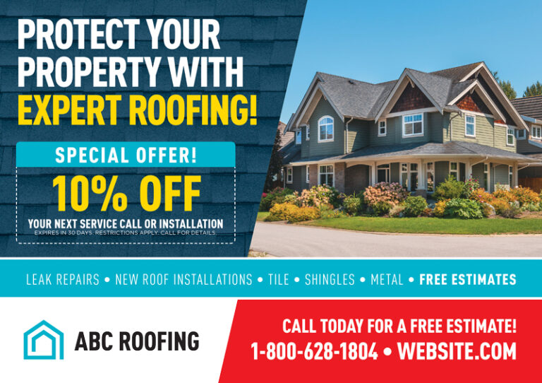 Roofing Postcard with Offer