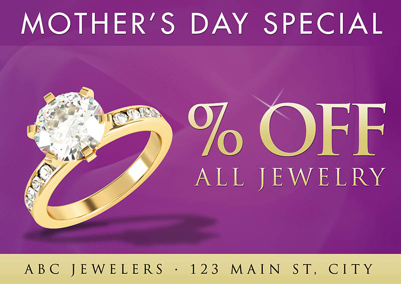 Sale Promotion For Mothers Day Jewelry