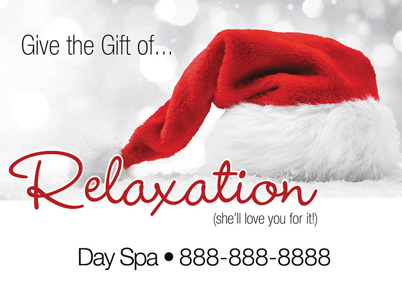 Salon Spa Christmas Gift Card Mailer