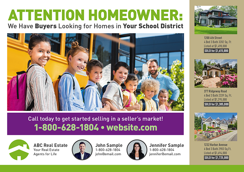 School District Realtor Postcard