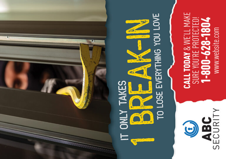 Security System Marketing Postcard Sample