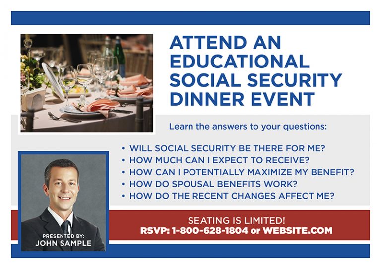 Social Security Financial Seminar Postcard