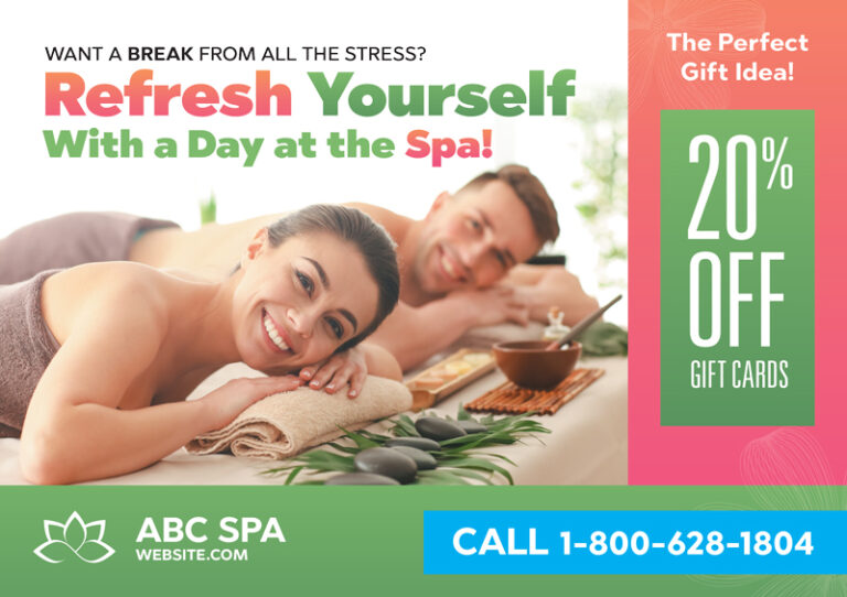 Spa Gift Card Postcard