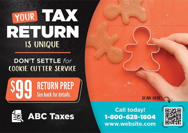 22 Brilliant Tax Preparation Direct Mail Postcard Templates for Advertising/Marketing