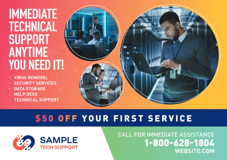Tech Support Mailer with Coupon
